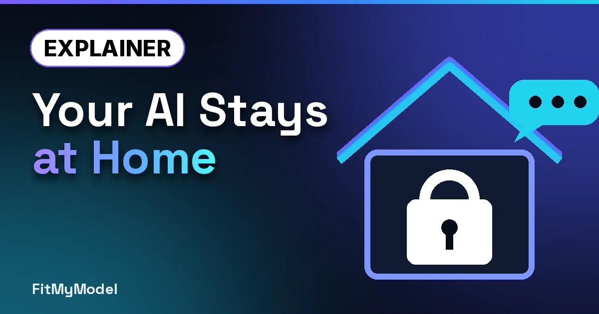 Illustrated thumbnail: “Your AI Stays at Home” with a house, a padlock and a chat bubble